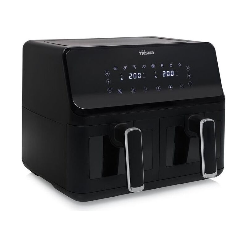 foto del prodotto tristar fr 9040 friggitrice ad aria 8 l, 2700 w, 8 programmi preimpostati, display lcd, tecnologia a doppio cestello, nero