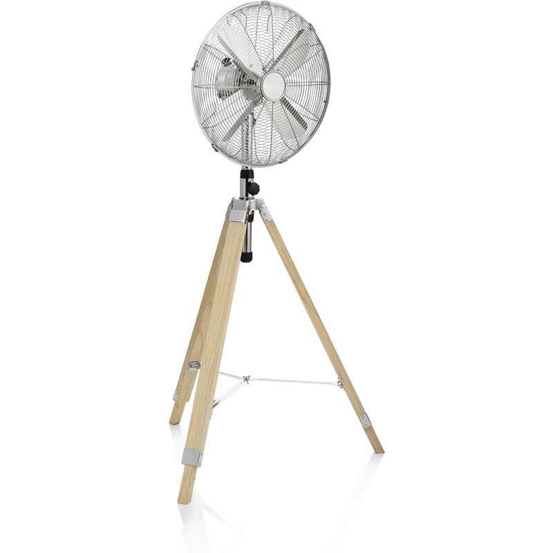 foto del prodotto tristar ventilatore metallico su piedistallo ve 5804, 40 cm, treppiede in legno, colore bianco