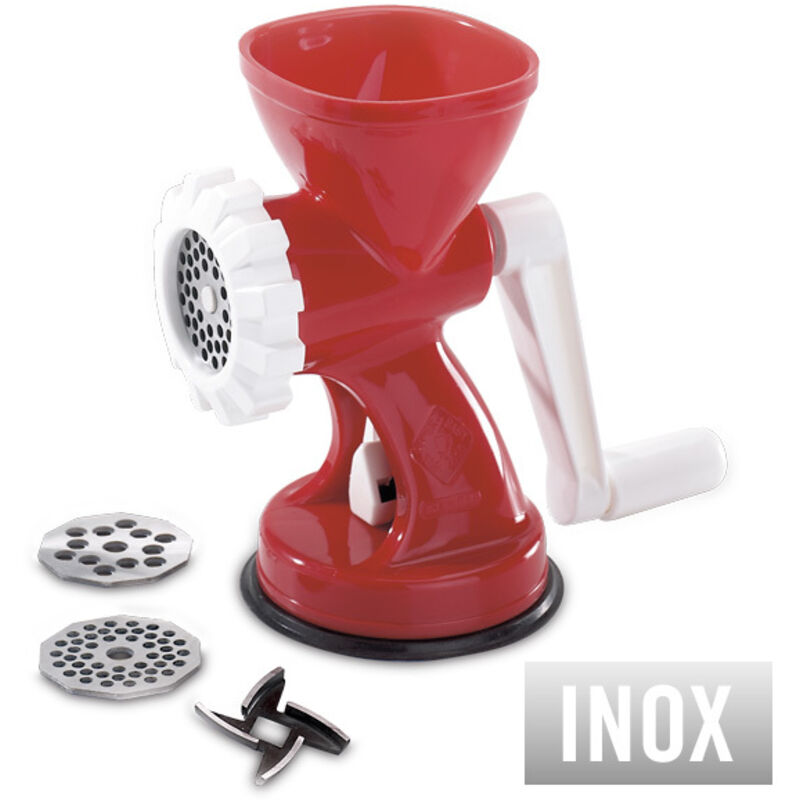 foto del prodotto tritacarne con accessori per pasta 11-12-13