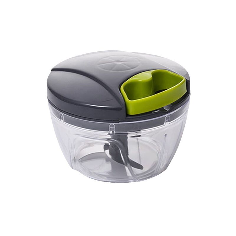 foto del prodotto tritatutto manuale per cipolle 2 pezzi , affettatrice per verdure da 520 ml, tritatutto per cipolle con 3 lame, tritatutto multifunzione con cavo,