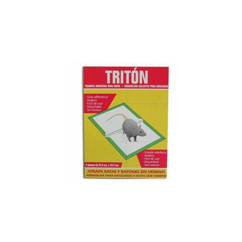 foto del prodotto triton pack 2 trappole adesive per ratti e topi 24,5x18,5 cm 