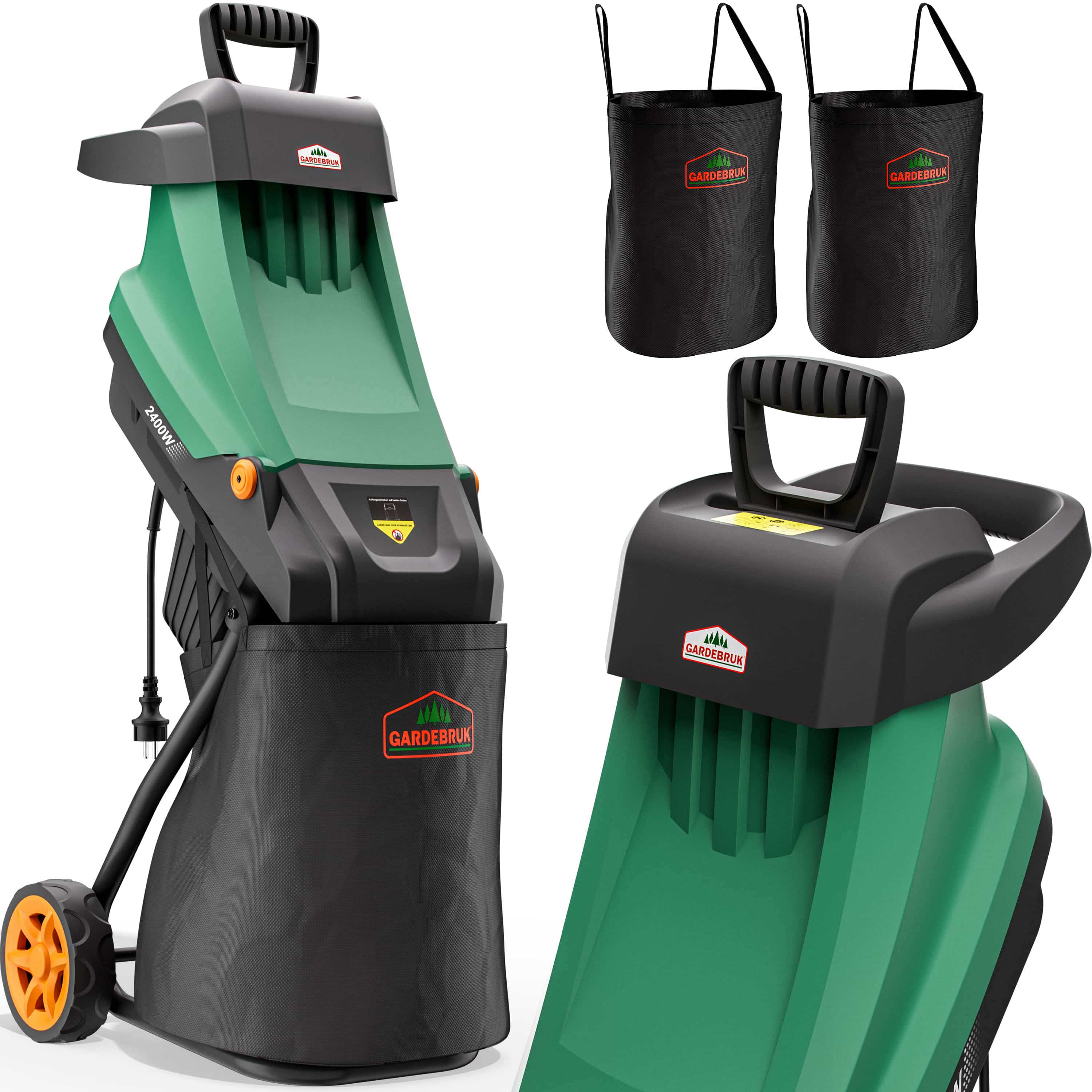 foto del prodotto trituratore elettrico 2400w contenitore di raccolta 50l