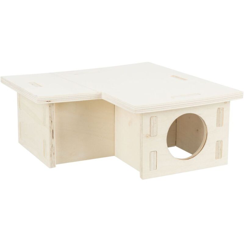 foto del prodotto trixie casetta multicamera 3 stanze per conigli e roditori 25x10x25cm
