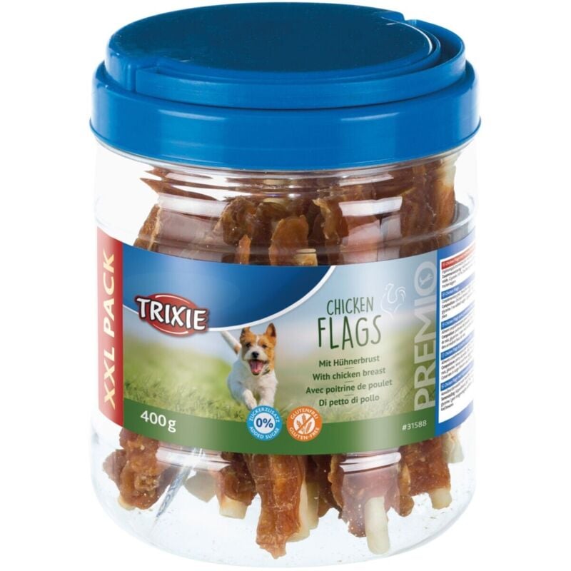 foto del prodotto trixie chicken flags xxl pack da 400 gr