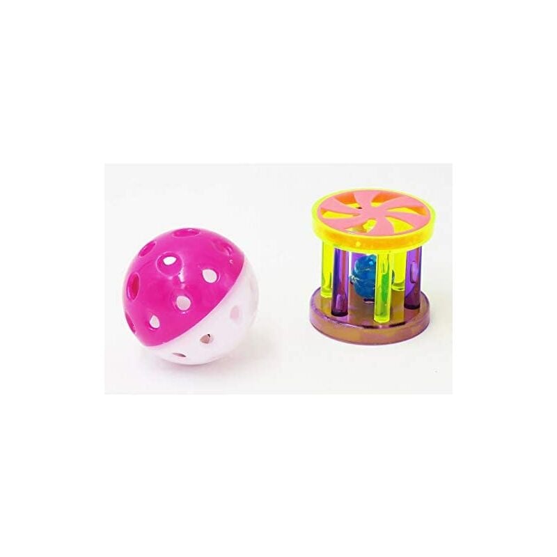 foto del prodotto trixie palline con sonaglio e rotelle in plastica 2784 1 pz.