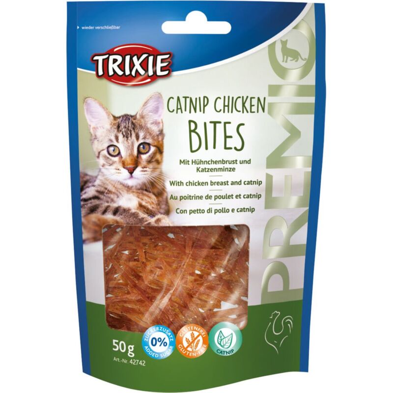 foto del prodotto trixie premio catnip chicken bites, 50gr. offerta multipack 6 conf.