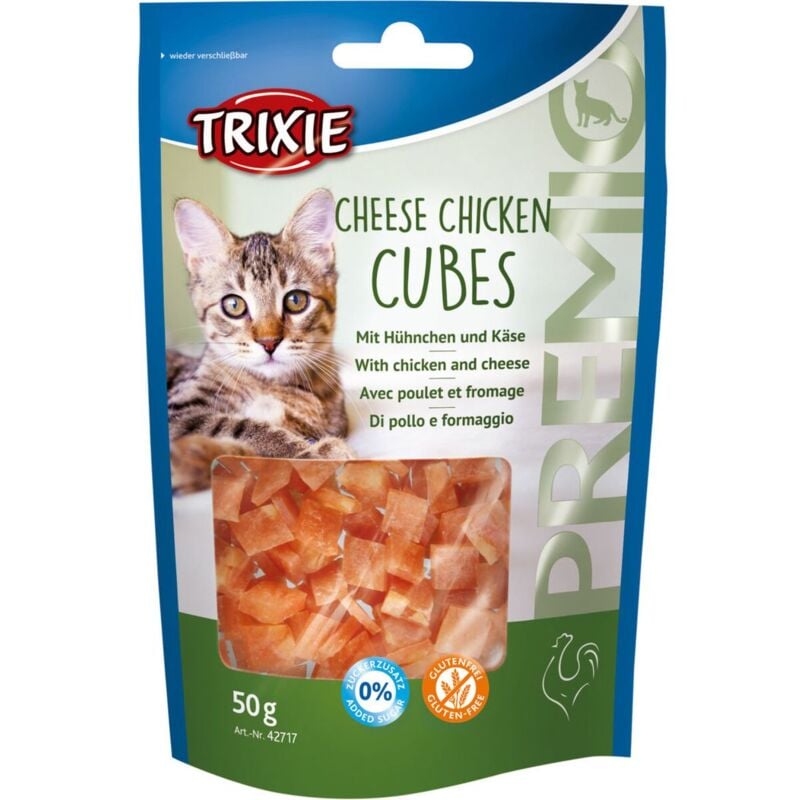 foto del prodotto trixie premio cheese chicken cubes, 50gr. offerta multipack 6 conf.