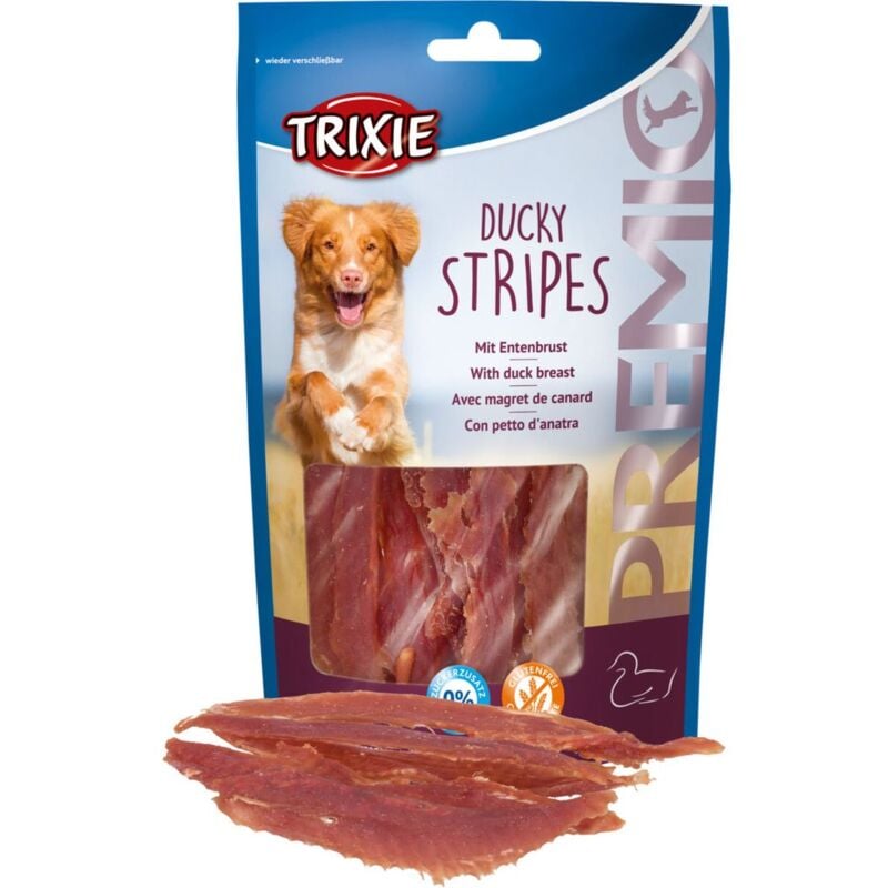 foto del prodotto trixie premio ducky stripes 100gr. offerta multipack 6 conf.