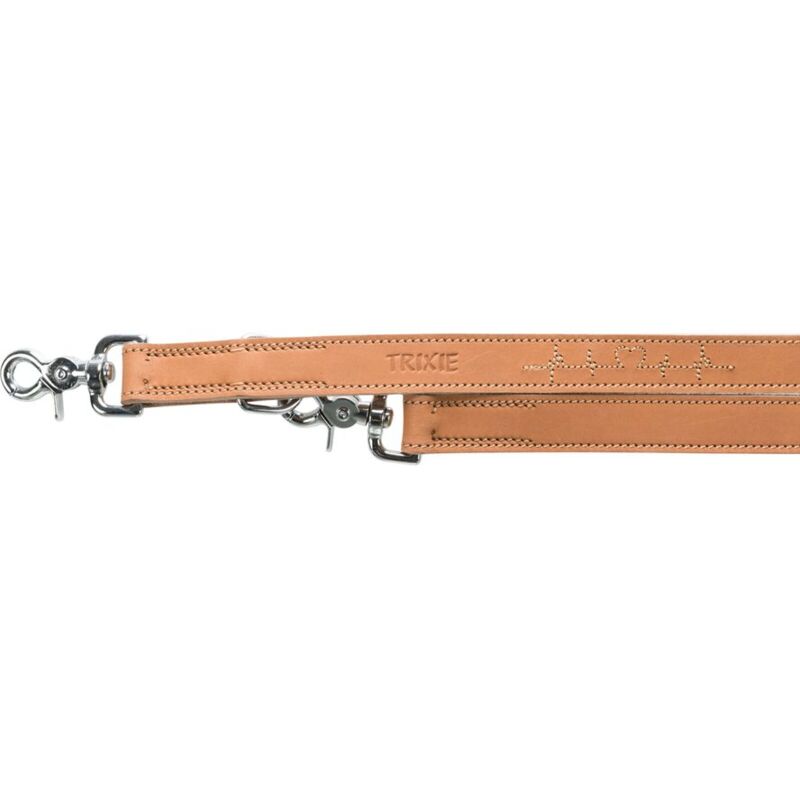 foto del prodotto trixie rustic guinzaglio addestramento in pelle m l 2m 20mm nero