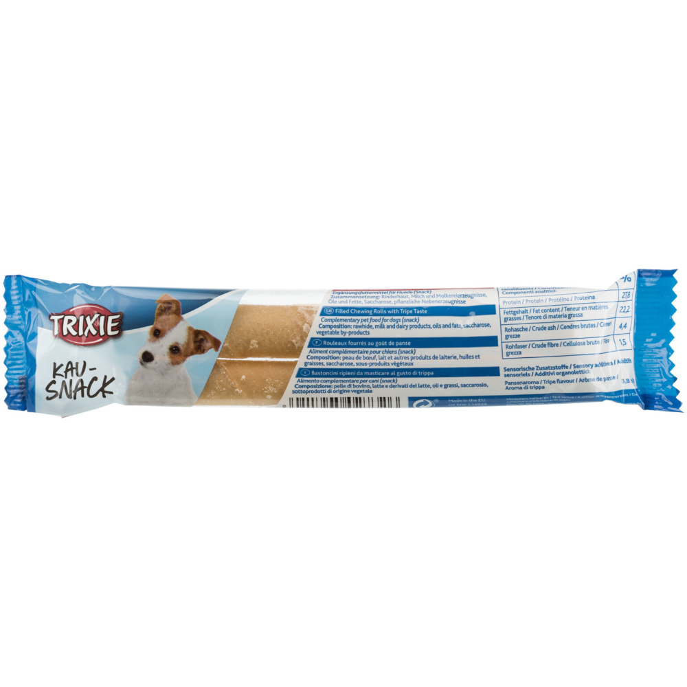 foto del prodotto trixie salamini ripieni di trippa snack per cane 2 pz