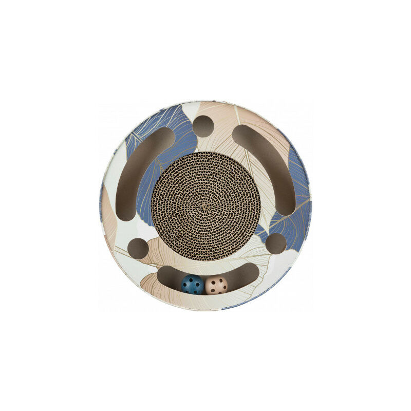foto del prodotto trixie tamburo in cartone con palline per gatti 33 5,5 cm