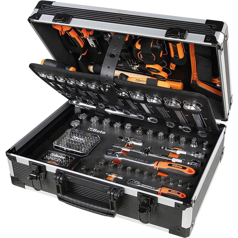 foto del prodotto trolley attrezzi, valigia porta utensili con assortimento di 163 utensili beta