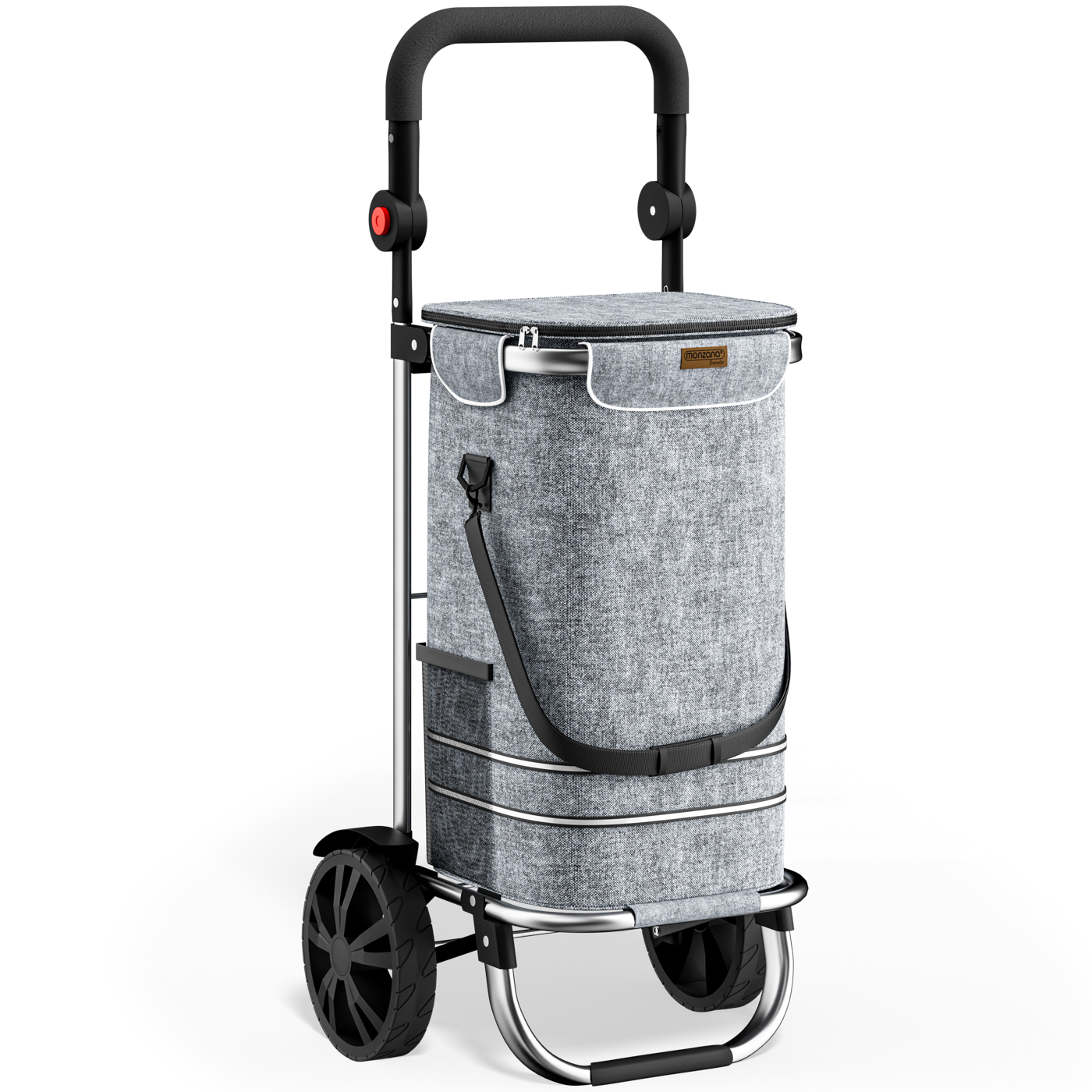 foto del prodotto trolley portaspesa grigio 56l 31x24x54