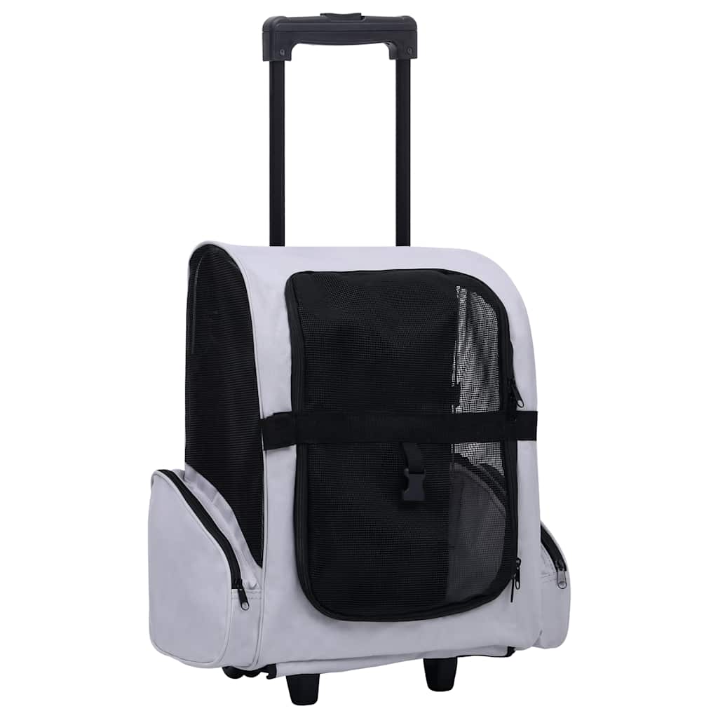 foto del prodotto trolley trasportino per animali pieghevole multifunzione grigiocod mxl 79393