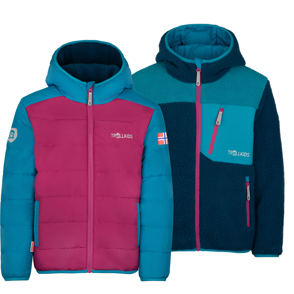 foto del prodotto trollkids bambino giacca reversibile sandvika