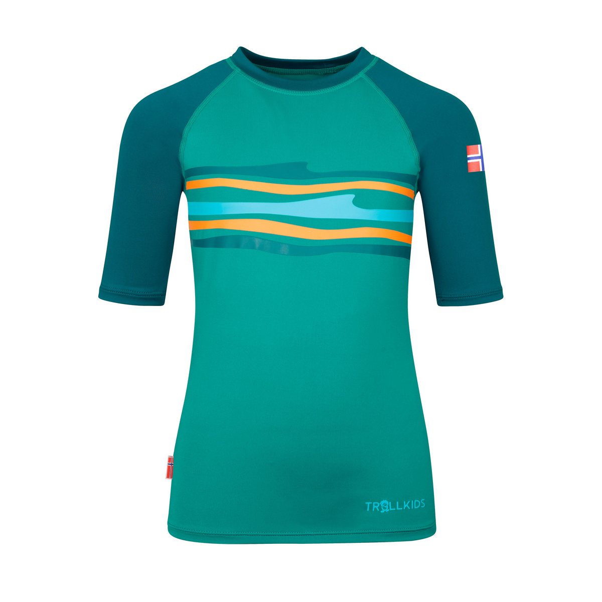 foto del prodotto trollkids bambino maglietta haukland swim