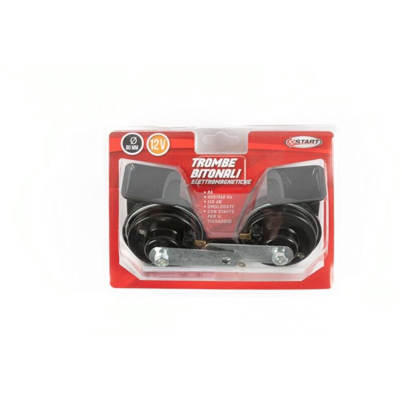 foto del prodotto trombette bitonali elettromagnetiche auto omologate