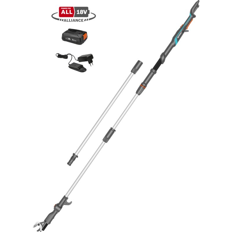 immagine 0 del prodotto troncarami telescopico a batteria highcut 360 rami fino a 28mm, lunghezza regolabile fino a 360 cm, senza batteria power for all 14776 55 