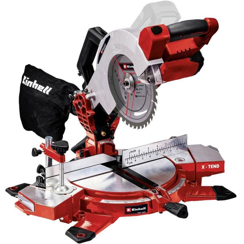 foto del prodotto troncatrice a batteria einhell power x change te ms 18 210 li solo senza batteria 210 mm 30 mm