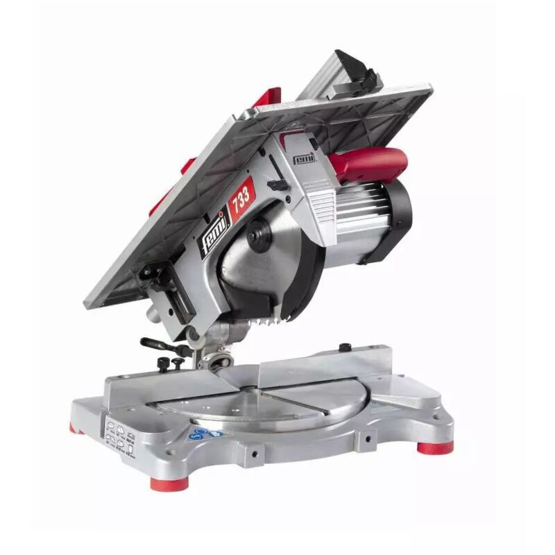foto del prodotto troncatrice per legno e alluminio 733 con motore ad induzione e diametro lama 254 mm, 1300 w femi