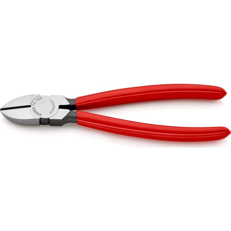 foto del prodotto tronchese laterale per meccanica bonderizzata nera, rivestiti in resina sintetica 180 mm confezione self service blister 70 01 180 sb knipex