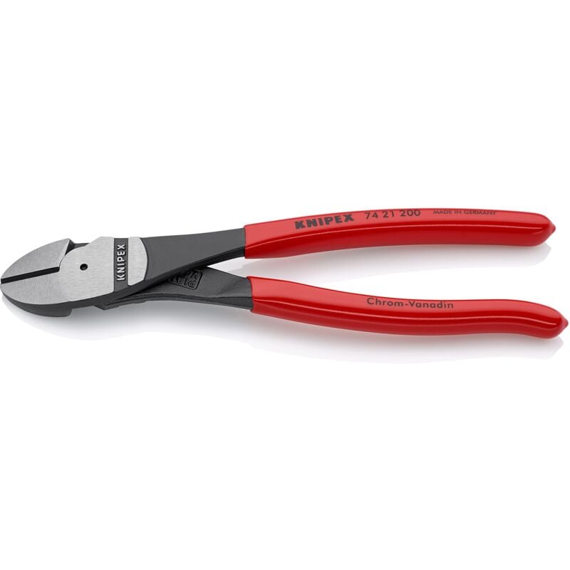 foto del prodotto tronchese laterale per meccanica tipo forte bonderizzata nera, rivestiti in resina sintetica 200 mm 74 21 200 knipex