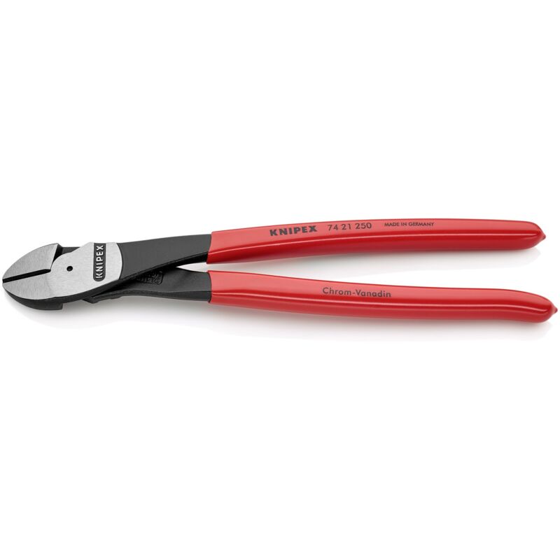 foto del prodotto tronchese laterale per meccanica tipo forte bonderizzata nera, rivestiti in resina sintetica 250 mm 74 21 250 knipex
