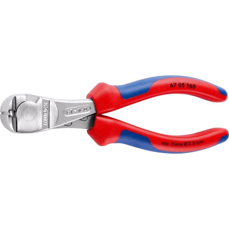 foto del prodotto tronchese per meccanica con tagliente frontale tipo forte cromata, rivestiti in materiale bicomponente 160 mm 67 05 160 knipex