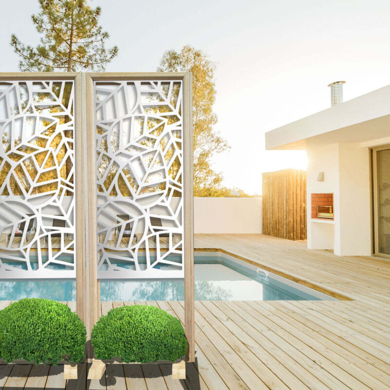 immagine 0 del prodotto tropica separ paravento modulabile 70x190cm in legno e pvc colore bianco