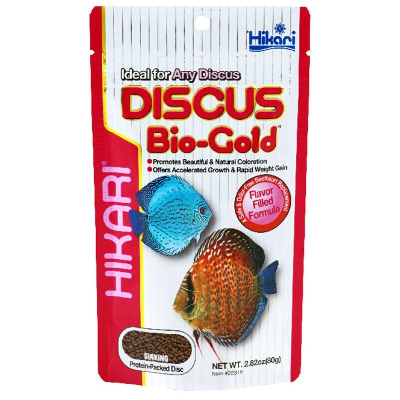 foto del prodotto tropical discus bio gold 80gr granulato specifico per tutti i discus hikari