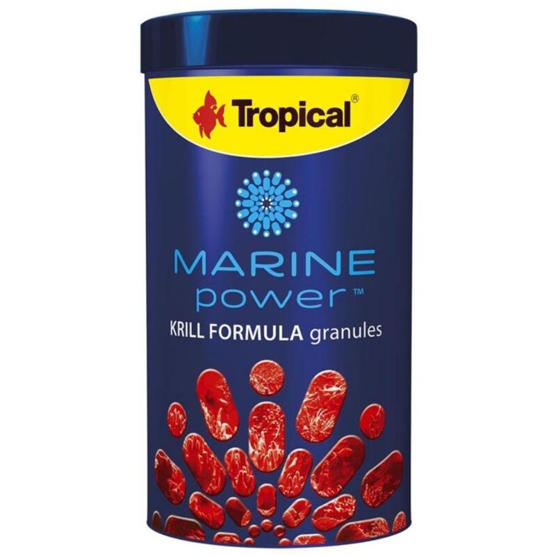 foto del prodotto tropical marine power krill formula granules 250ml mangime granulare per pesci marini