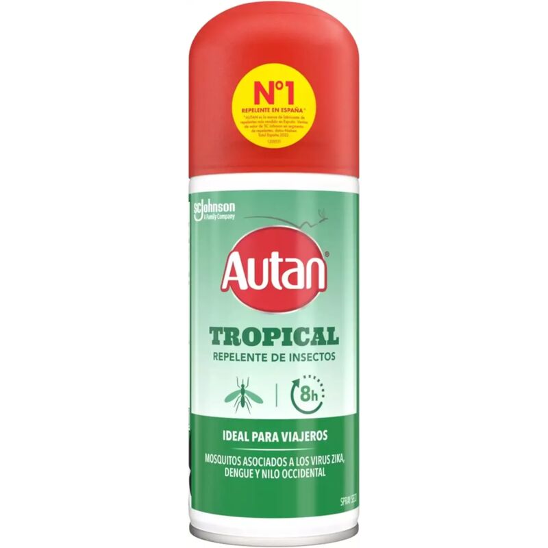 foto del prodotto tropical spray secco 100ml repellente zanzare comuni, tigre e tropicali autan