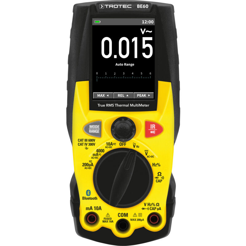 foto del prodotto trotec be60 multimetro digitale a vero rms con termocamera integrata