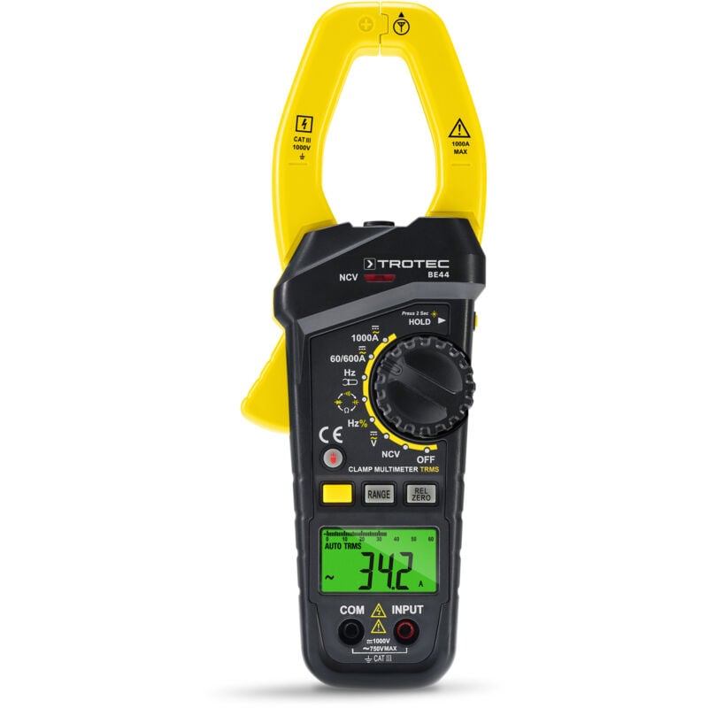 foto del prodotto trotec pinza amperometrica be44 con funzione true rms