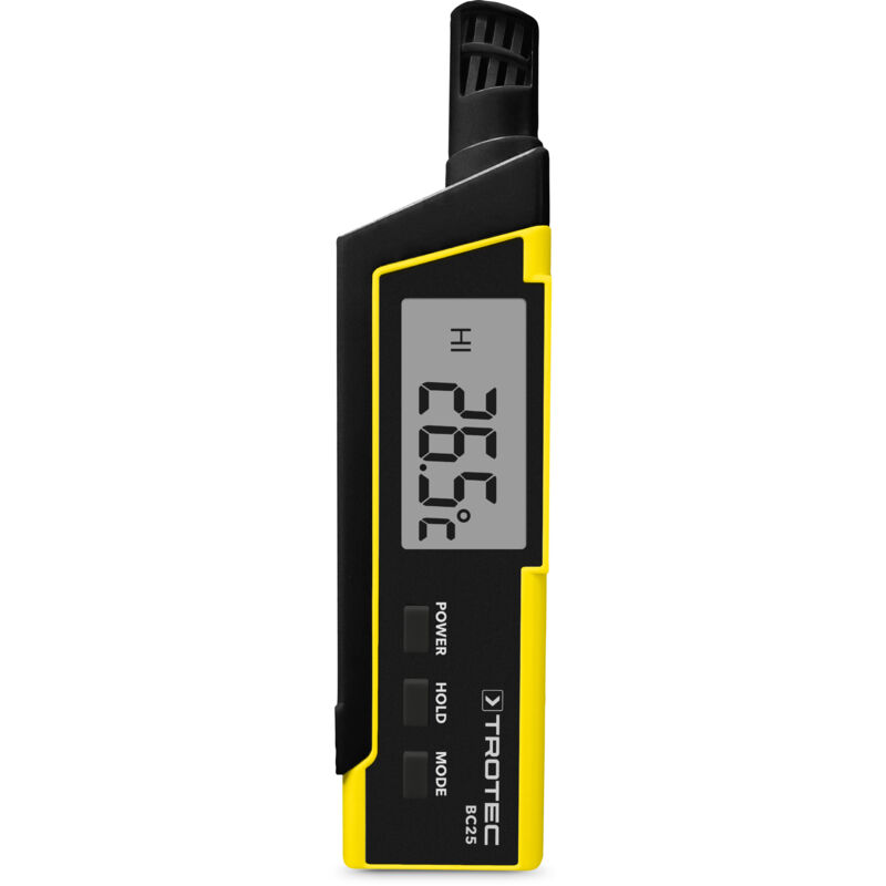 foto del prodotto trotec termoigrometro bc25 con indice di calore hi e indicatore della temperatura percepita wbgt 