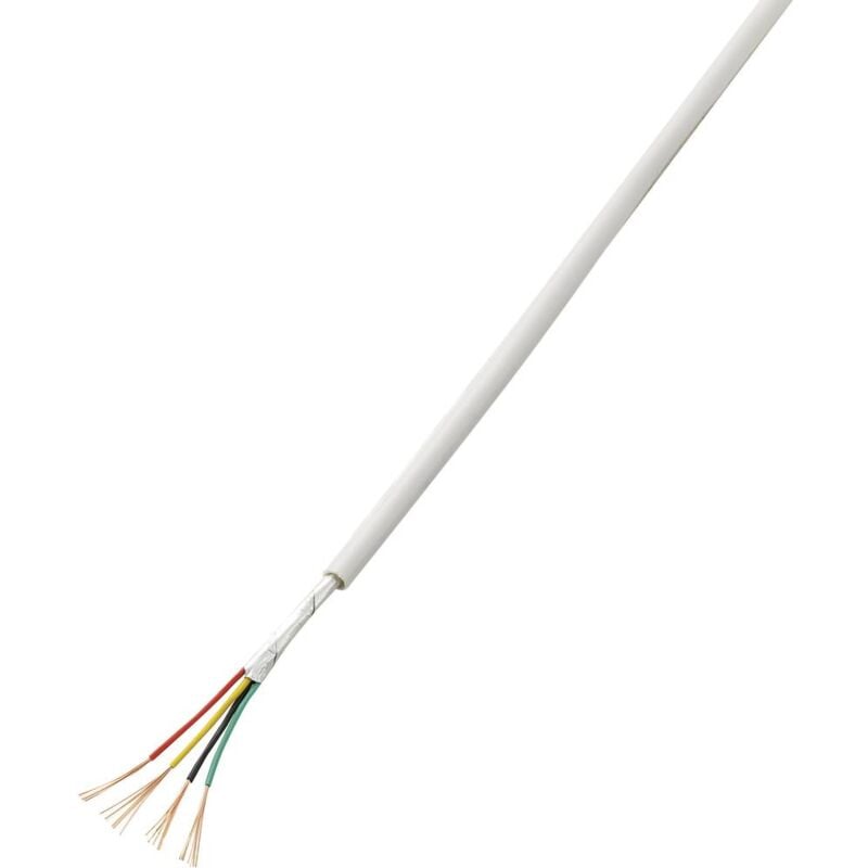 foto del prodotto tru components 1567174 cavo per allarmi liyy 4 x 0.22 mm bianco 50 m