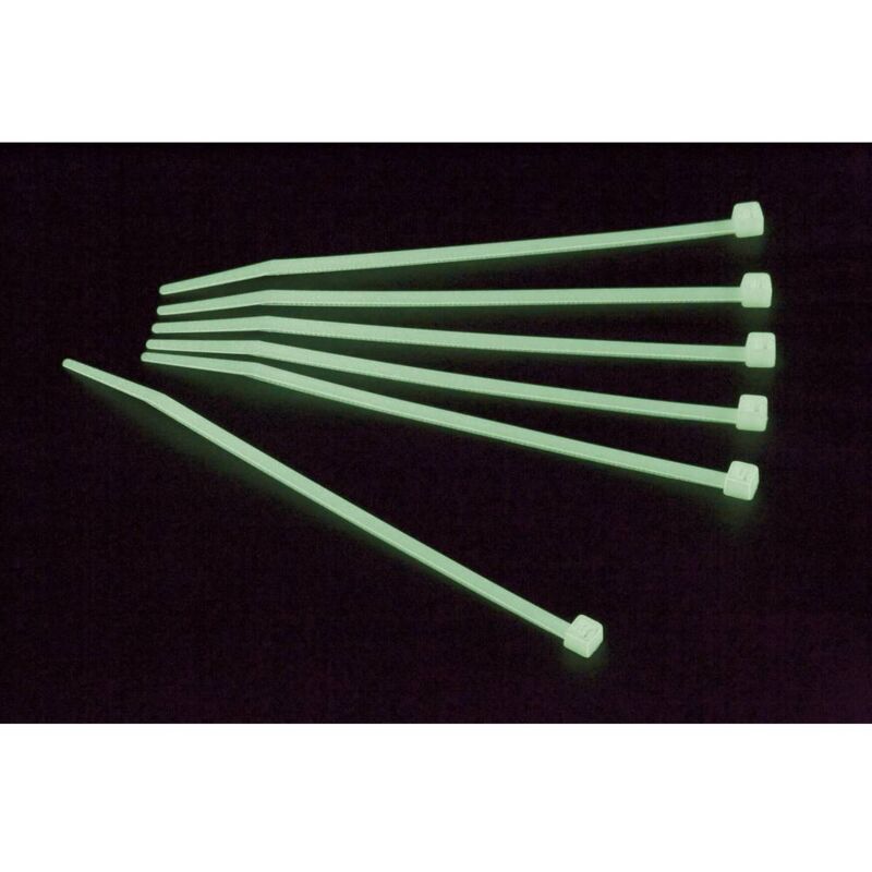 foto del prodotto tru components 1570828 fascetta per cavi 300 mm 3.60 mm verde fluorescente 50 pz.