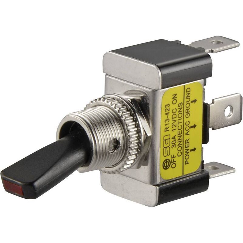 foto del prodotto tru components 1587693 interruttore a leva per auto tc r13 423l red 12 v dc 30 a 1 x off on permanente 1 pz.