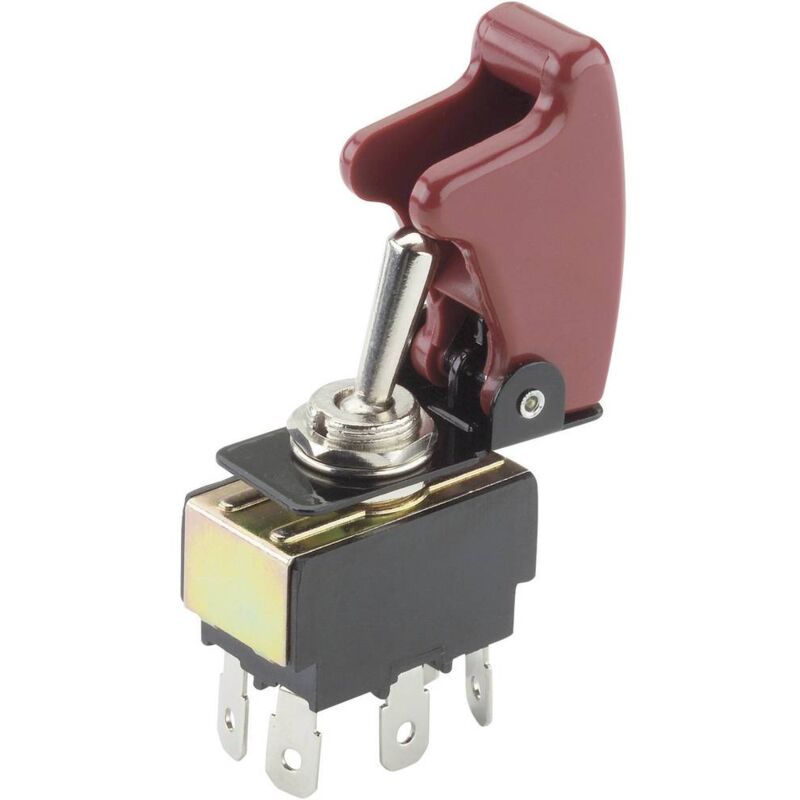 foto del prodotto tru components 1587823 tc r13 28b 01 r17 10 interruttore a levetta 250 v ac 10 a 2 x on on permanente 1 pz.