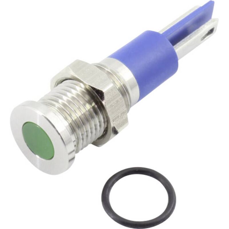 foto del prodotto tru components 1605970 luce di segnalazione a led verde 24 v dc ac 200 mcd