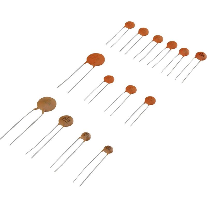foto del prodotto tru components assortimento di condensatori ceramici 10 224 pz.