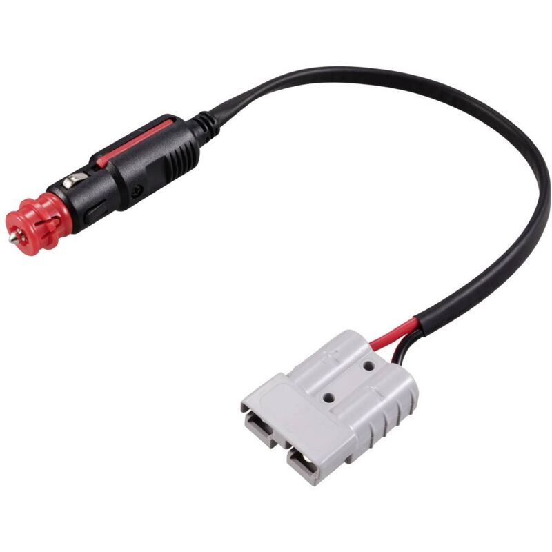 foto del prodotto tru components connettore batteria ad alta corrente su spina accendisigari per auto con fusibile tc 12195692 nero, rosso tru component