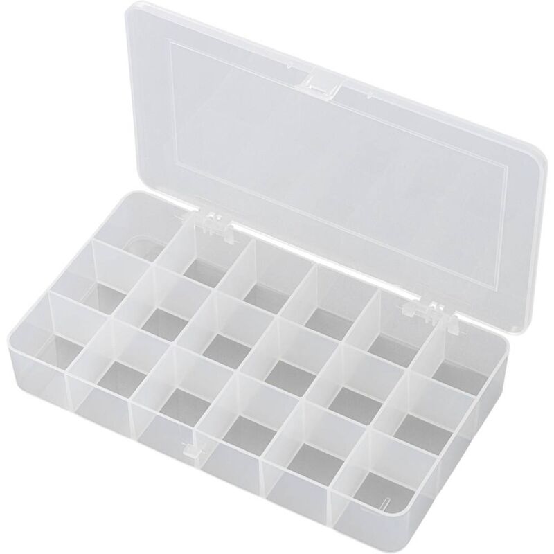 foto del prodotto tru components e 107 scatola minuteria l x l x a 210 x 112 x 30 mm scomparti 18 suddivisione fissa contenuto 1 pz.