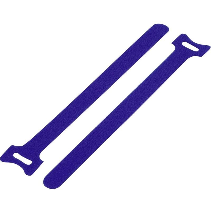 foto del prodotto tru components fascette a strappo per raggruppare lato morbido e lato rigido l x l 180 mm x 12 mm blu 20 pz.
