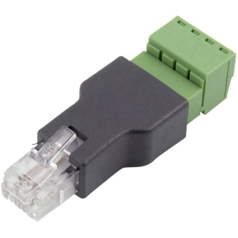 foto del prodotto tru components fl 29 adattatore terminale rj 11 fl 29 spina dritta numero di poli 6p4c 1 pz.