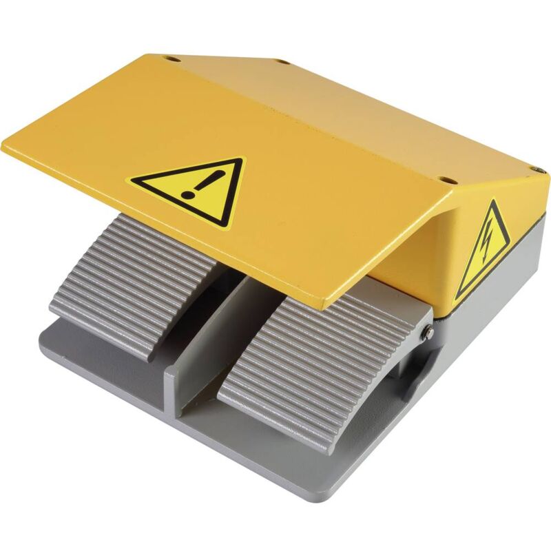 foto del prodotto tru components interruttore a pedale 220 v ac, 380 v ac 10 a 2 pedali 2 nc, 2 na 1 pz.