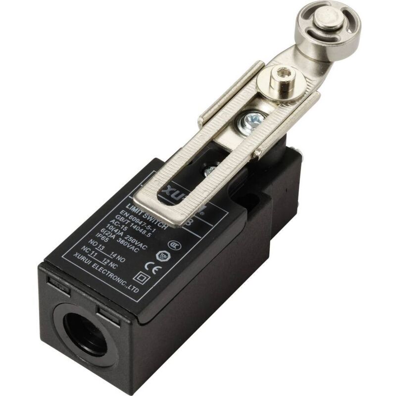 foto del prodotto tru components interruttore di fine corsa 250 v ac, 10 a, leva a rullo orientabile non agganciante xz 9 108 ip65, 1 pz.