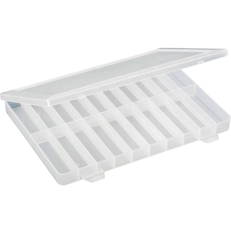 foto del prodotto tru components scatola minuteria l x l x a 250 x 180 x 24 mm scomparti 20 suddivisione fissa contenuto 1 pz.