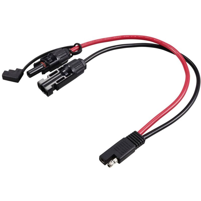 foto del prodotto tru components spina solare su spina sae lunghezza cavo 300 mm tc 12195644 nero, rosso contenuto 1 pz.