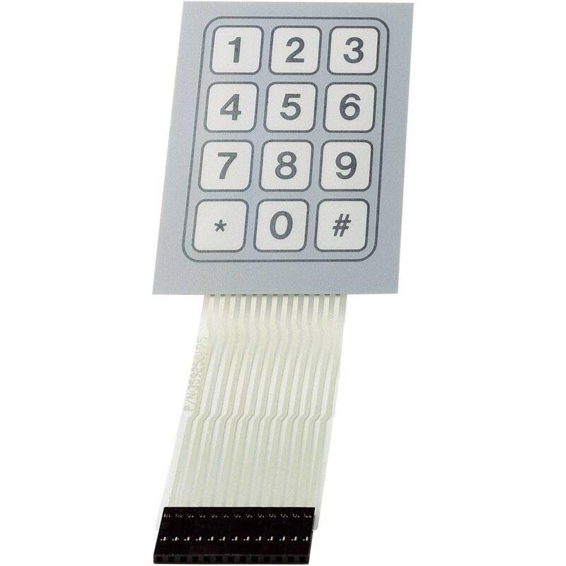 foto del prodotto tru components su709948 tastiera a membrana matrice tastiera 1 x 12 1 pz.